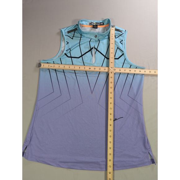 Jamie Sadock Golf Polo Shirt Womens XL Blue Purple Sleeveless Zip Up Ombre Top - Picture 6 of 11